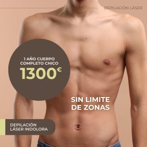 1 AÑO DEPILACION LASER CUERPO COMPLETO CHICO